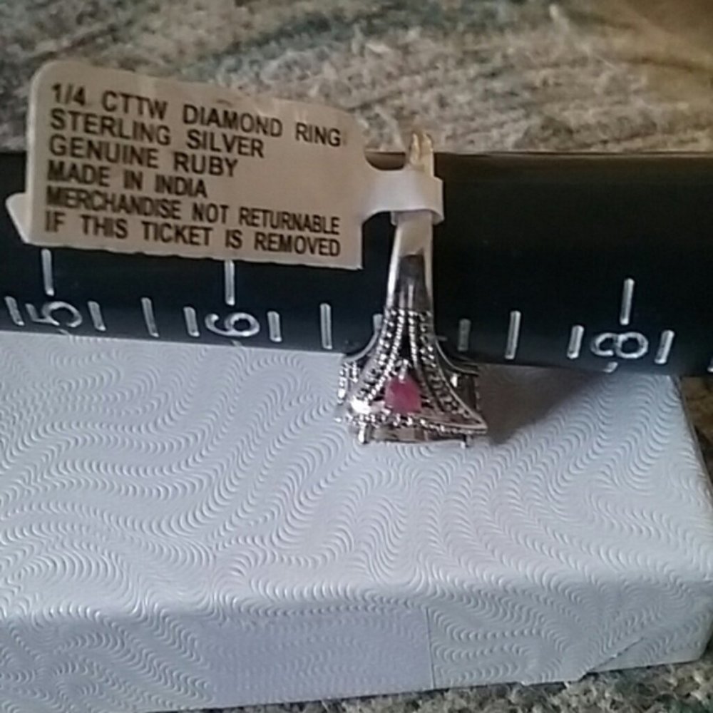 DIAMOND  and Ruby RING - Picture 11 of 15